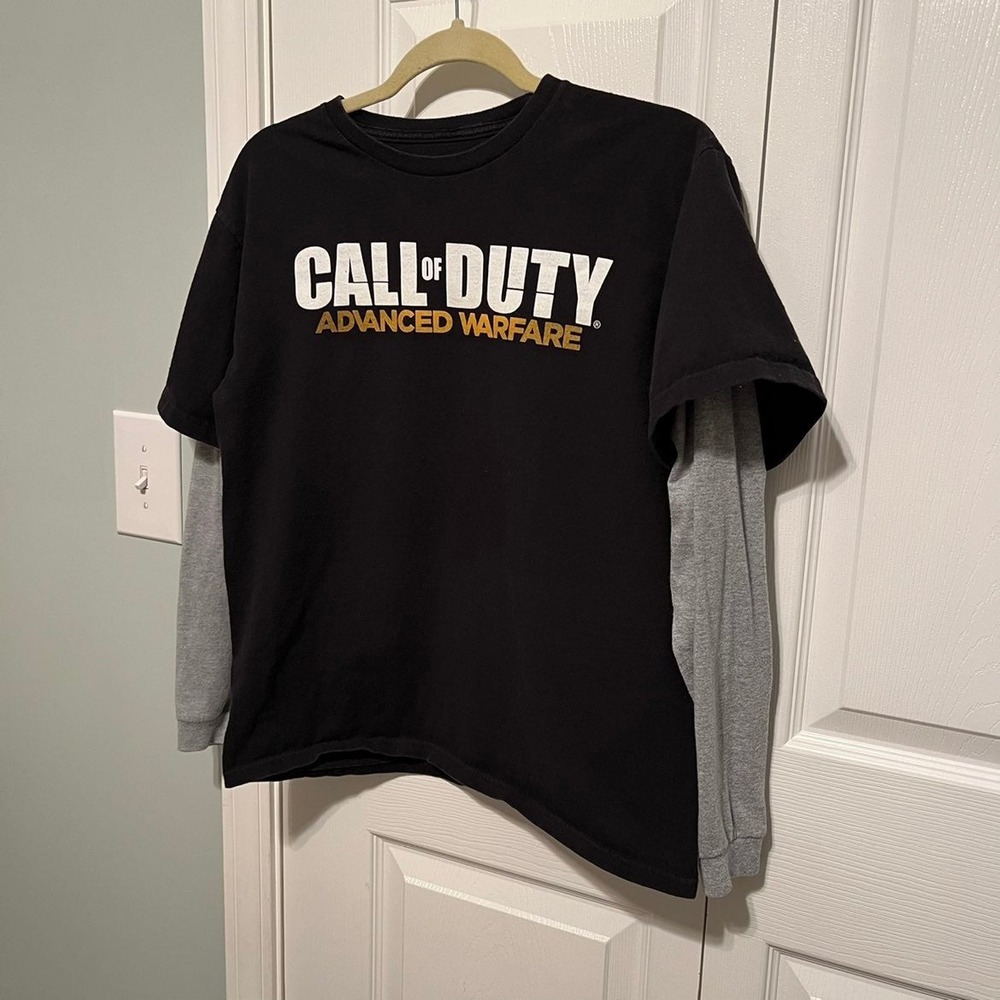 CALL OF DUTY BOYS‎ XXL black and grey layered t-shirt